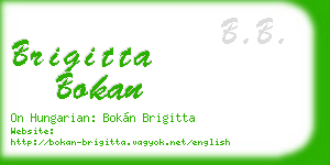 brigitta bokan business card