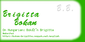 brigitta bokan business card